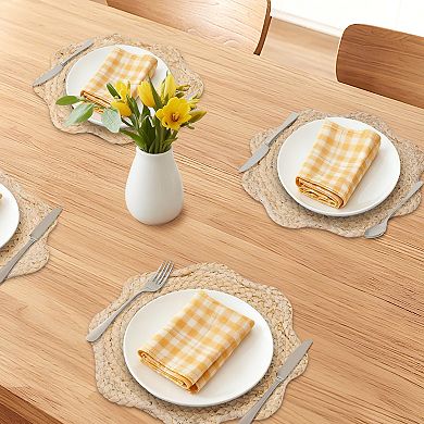 Farmhouse Placemats Set of 4 Flower Placemats for Dining Table Decor