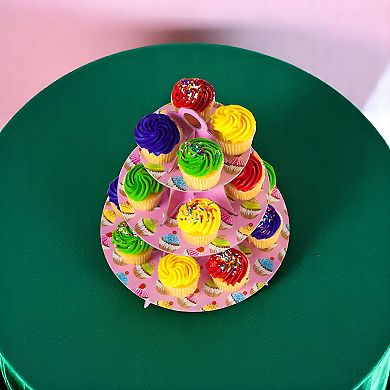 Decorative 3 Tier Cupcake Display Rack for Party Table Centerpiece