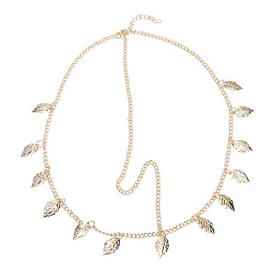 Headpiece Vintage Sequins Head Chain Gold Tone 1 Pc