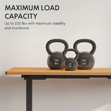 YIORTWO Standing Desk Electric Adjustable Height Desk Sit Stand Computer Desk Home Office