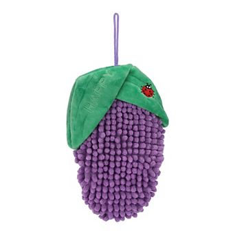Cute Corn Shaped Chenille Hanging Hand Towel, 1 Pack Soft Absorbent Quick Dry Towel for Home 5" x 8"