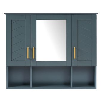 ELEMENT ACE Wall Mounted Medicine Cabinet with Adjustable Shelf and Towel Bar