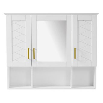 ELEMENT ACE Wall Mounted Medicine Cabinet with Adjustable Shelf and Towel Bar