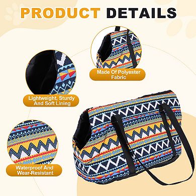 Retro Style Dog Purse Carrier with Crossbody Strap 1Pc