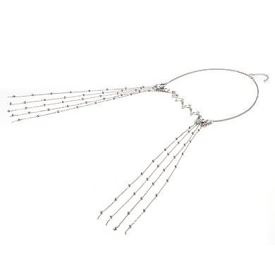 Headpiece Vintage Long Tassels Head Chain Silver Tone 1 Pc