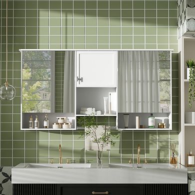 ELEMENT ACE Wall-Mount Mirror Cabinet with Adjustable Shelf Storage Organizer
