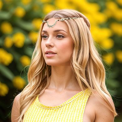 Headpiece Bohemia Moon Head Chain Bronze Tone 1 Pc