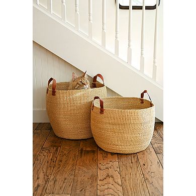 Set of Two Large Nesting Storage Baskets