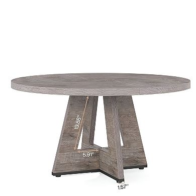 Pedestal Base Round Dining Table for Dining, Homework, or Game Nights