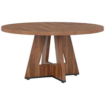 Pedestal Base Round Dining Table for Dining, Homework, or Game Nights