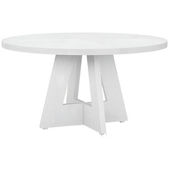 Pedestal Base Round Dining Table for Dining, Homework, or Game Nights
