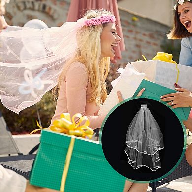 Double Layer Edged Comb Wedding Veil 1 Pc