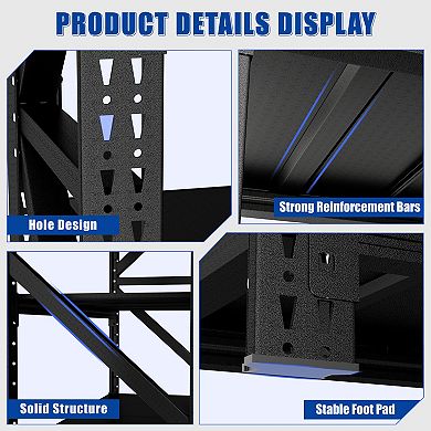 VIYET Heavy Duty Garage Shelving - 4000-5000LBS Industrial Metal Storage Rack with Adjustable Shelve