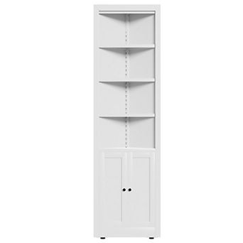 VIYET 71" Tall Corner Bathroom Storage Cabinet - 5 tier Metal Pantry Cabinet with Adjustable Shelves
