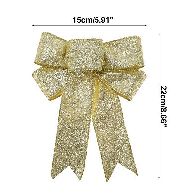 Fabric Gift Bow Decoration 5.91"x8.66" 2 Pcs
