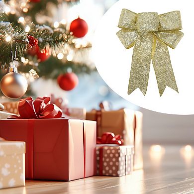 Fabric Gift Bow Decoration 5.91"x8.66" 2 Pcs
