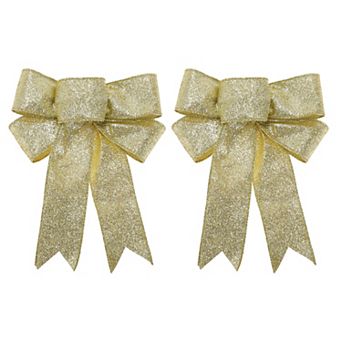 Fabric Gift Bow Decoration 5.91"x8.66" 2 pc