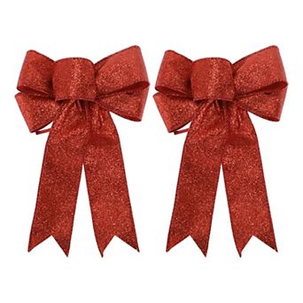 Fabric Gift Bow Decoration 5.91"x8.66" 2 pc