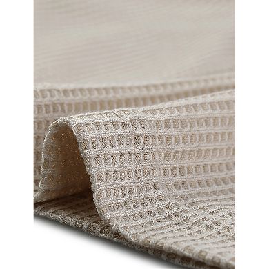 2 Sets Women's Plus Size Loungewear Waffle 2 Piece Long Sleeved Tops and Shorts Pajama Sets