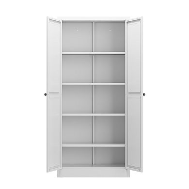 VIYET 61" Metal Kitchen Pantry Cabinet - Heavy Duty Storage with 4 Adjustable 110lb-Capacity Shelves