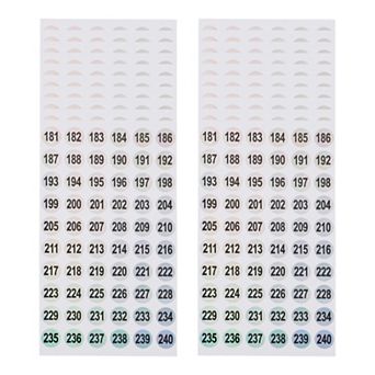 Consecutive Numbers Gift Stickers Colorful(181-240) 20 pc