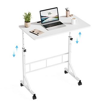 YIORTWO Adjustable Standing Desk with Wheels, Mobile Office Desk for Treadmill