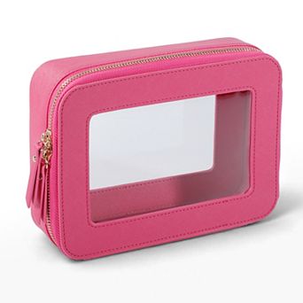 8.27"*6.11"*2.29" Clear Toiletry Bag Waterproof Portable Travel Organizer with Zipper 1 pc