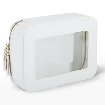 8.27"*6.11"*2.29" Clear Toiletry Bag Waterproof Portable Travel Organizer with Zipper 1 pc