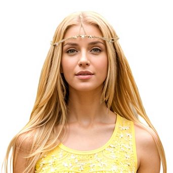 Headpiece Five-pointed Star Head Chain Gold Tone 1 pc