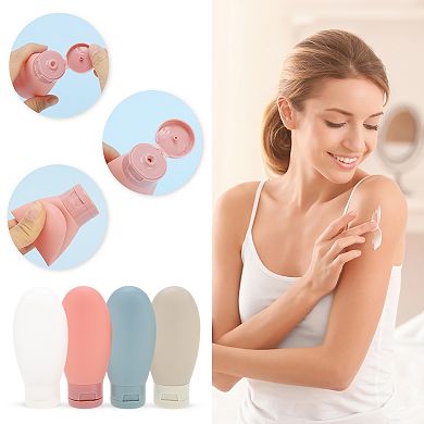 1.97"x4.33" PP Travel Container Set 2.12oz 4 Pcs