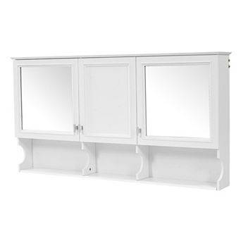 ELEMENT ACE Wall Mounted Mirror Cabinet with Adjustable Shelves and Hidden Storage