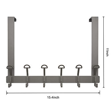1 Pack Coat Rack Wall Mount, Coat Hook Hat Rack Wall Hooks for Hanging with 6 Hooks 15.4x11