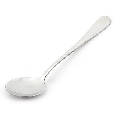 Stainless Steel Round Porridge Rice Soup Spoon Tableware 6.7" Long 5 PCS
