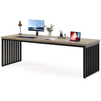 YIORTWO Two Person Desk, 78" Double Computer Desk for Home Office Workspace