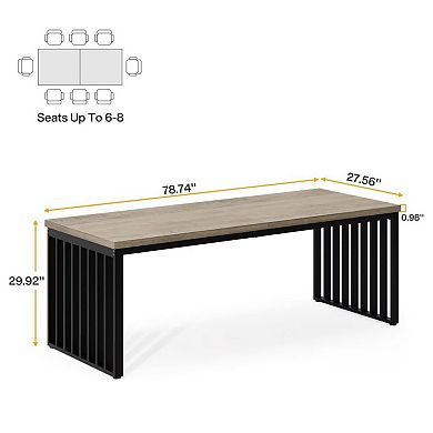 YIORTWO Two Person Desk, 78" Double Computer Desk for Home Office Workspace