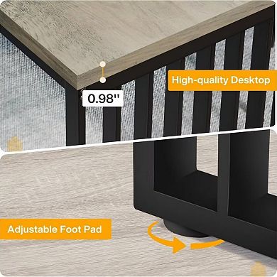 YIORTWO Two Person Desk, 78" Double Computer Desk for Home Office Workspace