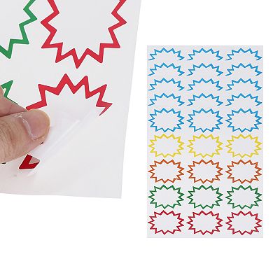 Handwritable Gift Stickers 3"x2" 6 Pcs Multicolor