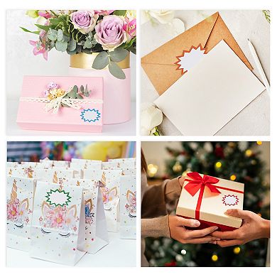 Handwritable Gift Stickers 3"x2" 6 Pcs Multicolor