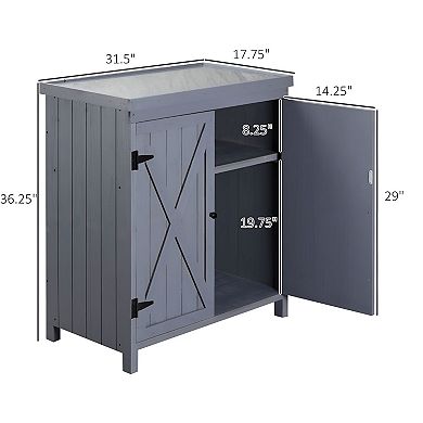 Outdoor Storage Cabinet for Yard Tools, Garden Equipment, and Patio Supplies