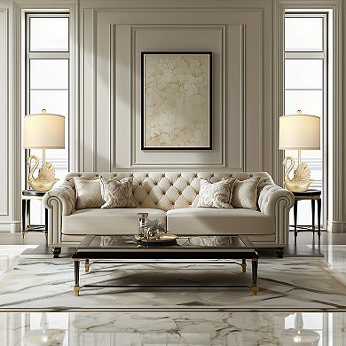 ELEMENT ACE Modern Swan-Shaped Table Lamp Set with LED Lighting