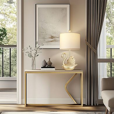 ELEMENT ACE Modern Swan-Shaped Table Lamp Set with LED Lighting
