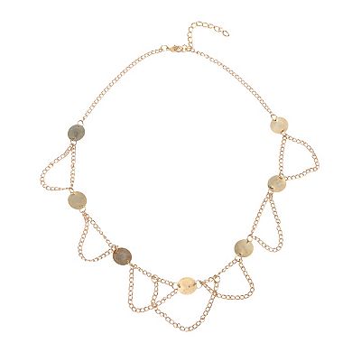 Headpiece Shiny Circle Head Chain Gold Tone 1 Pc