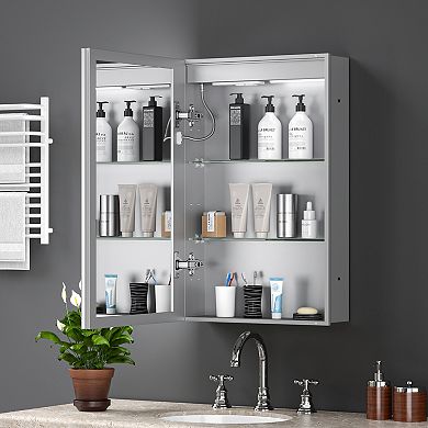 ELEMENT ACE LED Illuminated Anti-Fog Bathroom Mirror Cabinet with Adjustable Storage