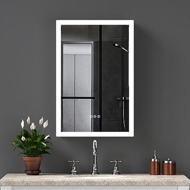 ELEMENT ACE LED Illuminated Anti-Fog Bathroom Mirror Cabinet with Adjustable Storage