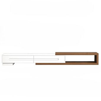 82-110" Extendable TV Stand for Up to 120 Inch TVs, Modern Wood Entertainment Center