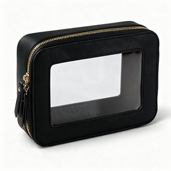 8.27"*6.23"*2.09" Clear Toiletry Bag Waterproof Portable Travel Organizer with Zipper 1 pc