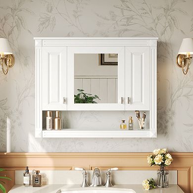 ELEMENT ACE Wall Mounted Mirror Medicine Cabinet with Adjustable Shelves Storage