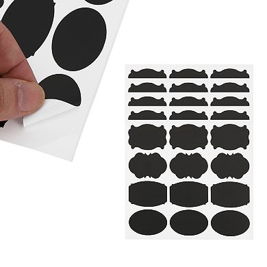 Removable Erasable Model G Gift Stickers 1.77"x1.18" Black 10 Pcs