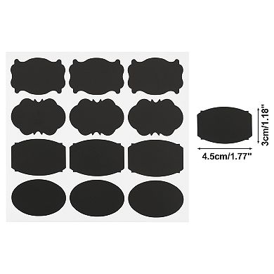 Removable Erasable Model G Gift Stickers 1.77"x1.18" Black 10 Pcs