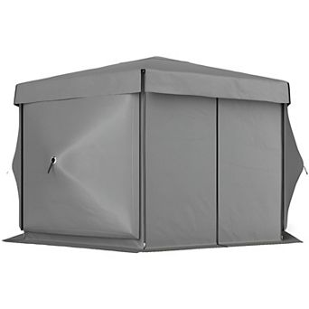Outdoor Screen Gazebo Tent with Mesh Netting for Backyard, Camping, and Picnics